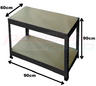 View Item 90x60x90 Black Heavy Duty Work Bench